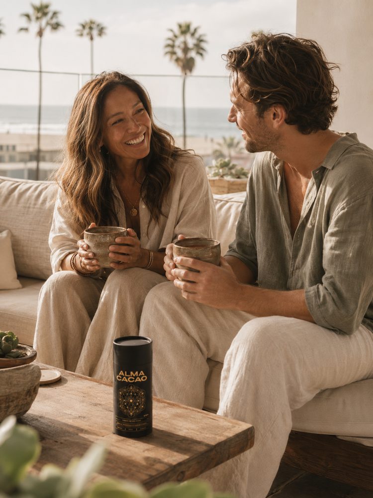 Couple sharing Alma cacao